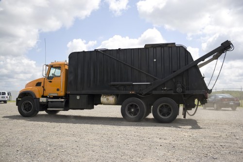 Collection crew preparing bins for rubbish removal in a commercial area